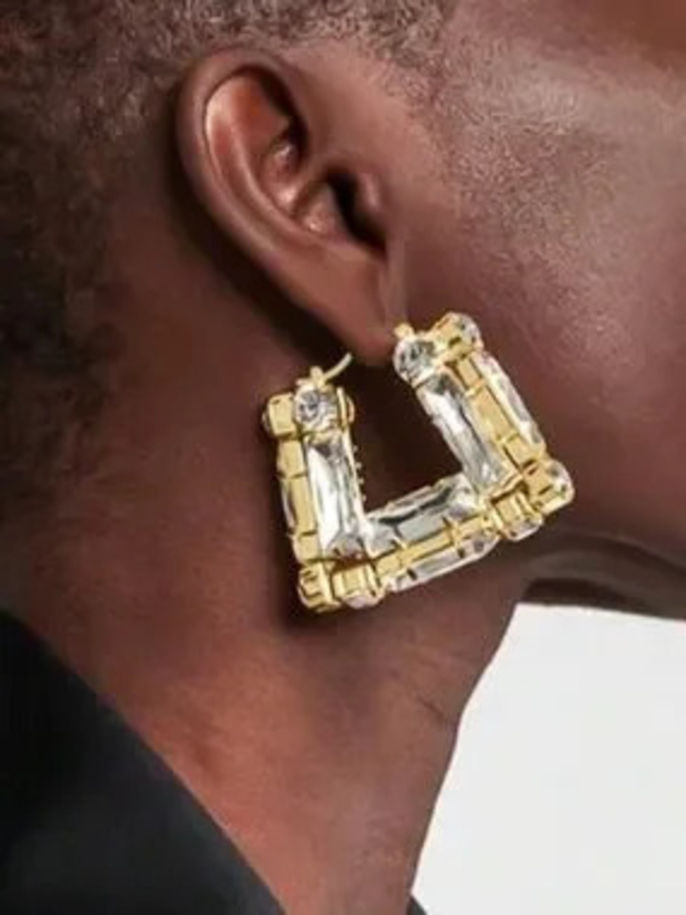 Valentina Baguette Crystal Square Earrings